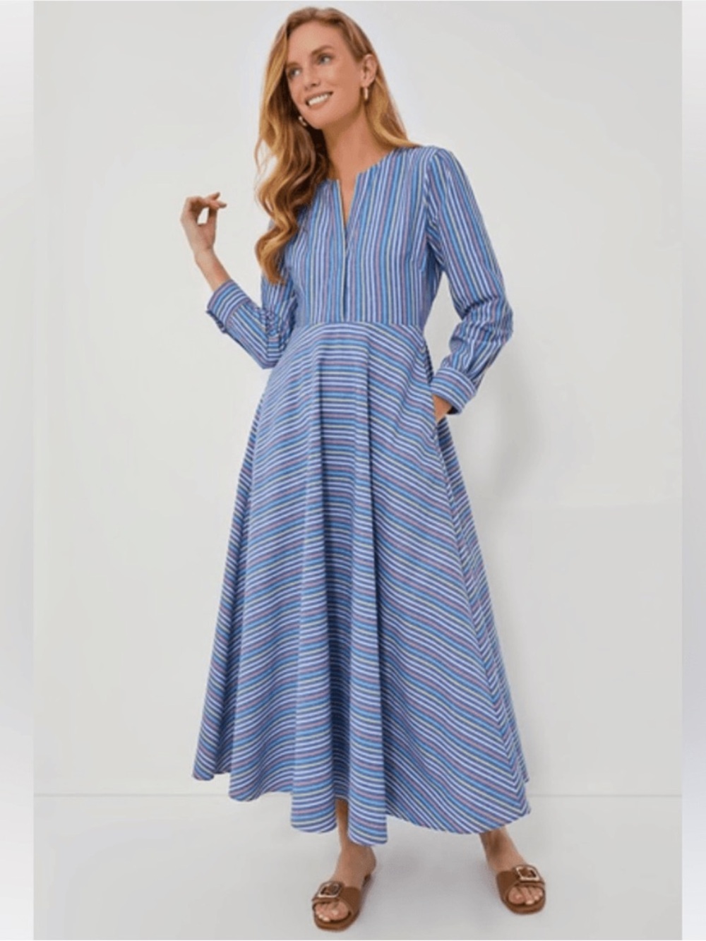 Tuckernuck Provence Stripe Mila Midi Stripe Dress
